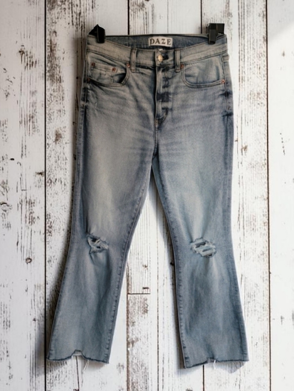 Daze Light Blue Straight Leg Jeans for Women Size 27